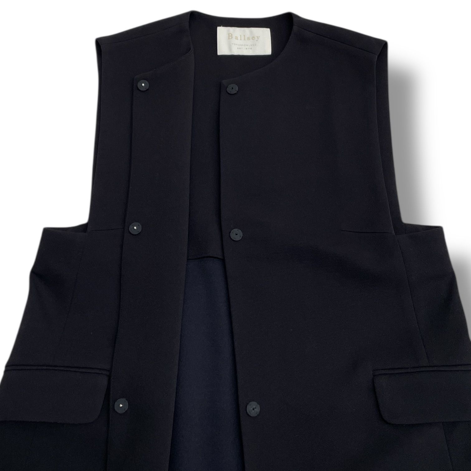 Ballsey ボールジィ ドライアムンゼン クルーネックロングジレ ベスト