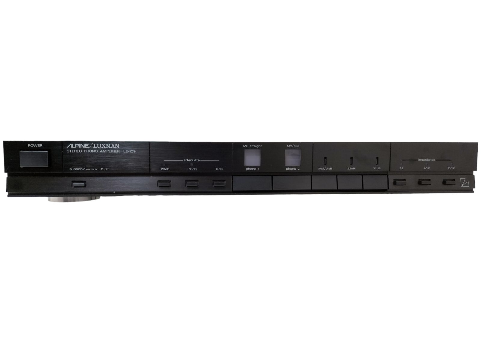 1986年 昭和 希少】 高品質 ALPINE/LUXMAN LE-109 MM/MC フォノ 