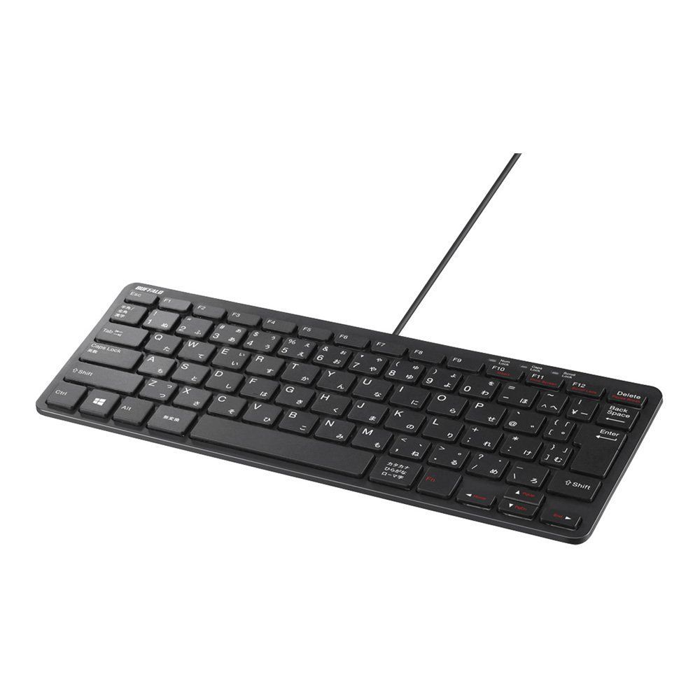 【新着商品】有線キーボード テンキーレス ブラック コンパクトモデル BSKBU305BK BUFFALO 【Windows/PS4対応】 バッファロー