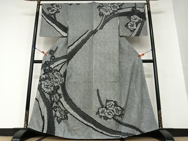 平和屋着物●訪問着　総絞り　草花文　黒地　正絹　逸品　AAAV7187zg 平和屋着物○訪問着 総絞り 草花文 黒地 正絹 逸品 AAAV7187zg - メルカリ