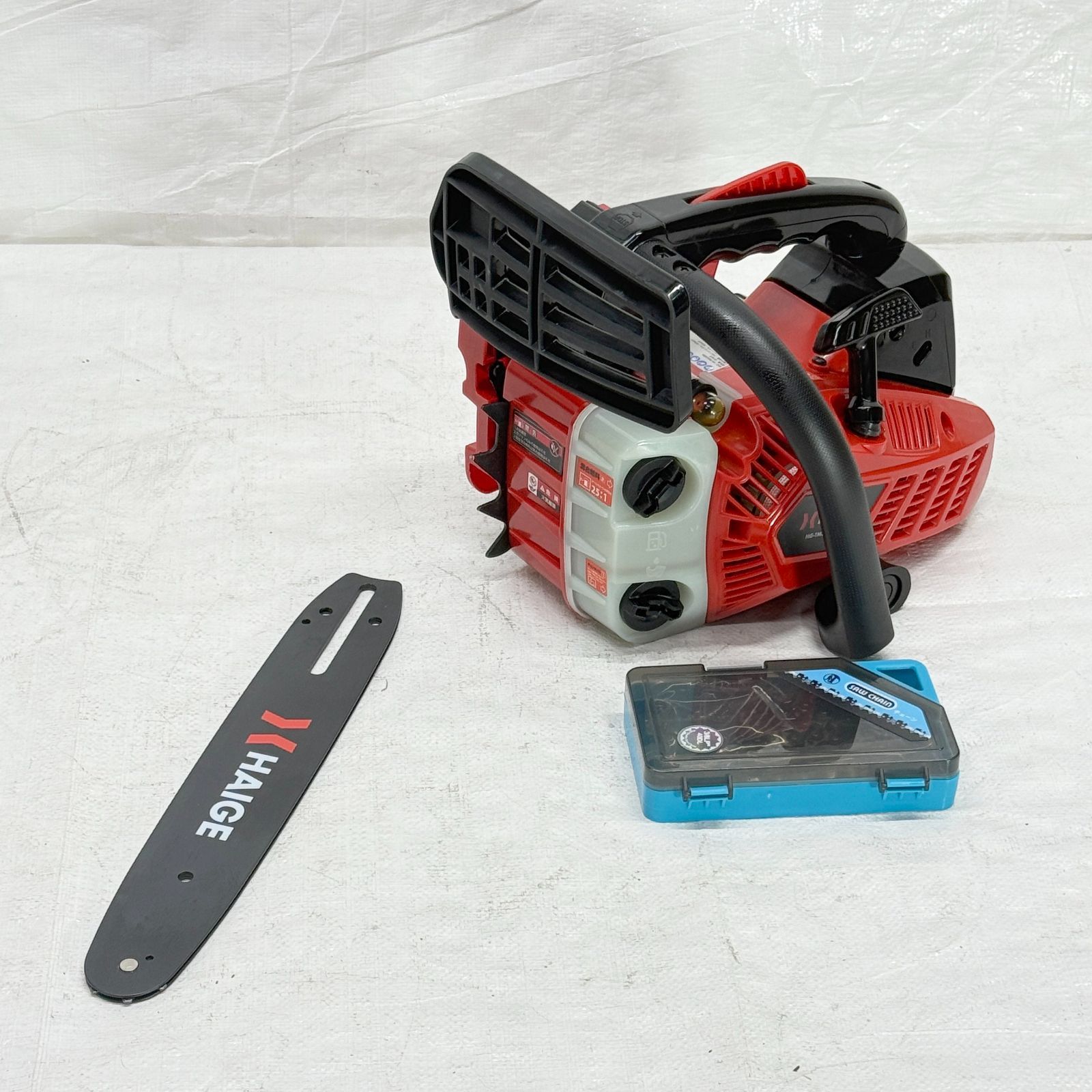 エンジン式 チェーンソー 10インチ 25cm 25.4cc 2サイクル 1.1馬力 倒木 枝落とし 玉切り HG-TM32500A 775