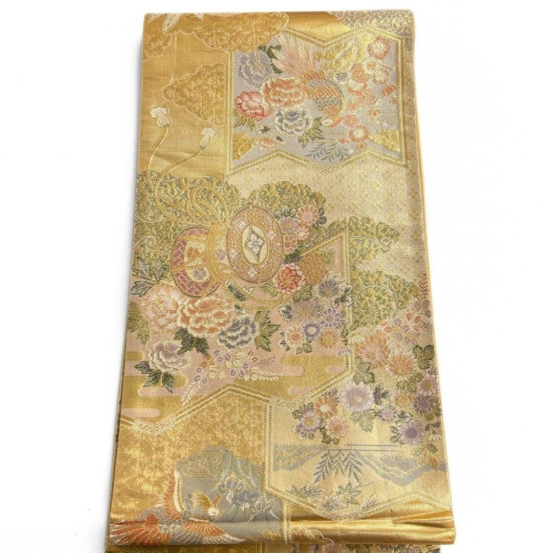牡丹 菊花 梅花 鳳凰 七宝 袋帯 着物 012a p - メルカリ