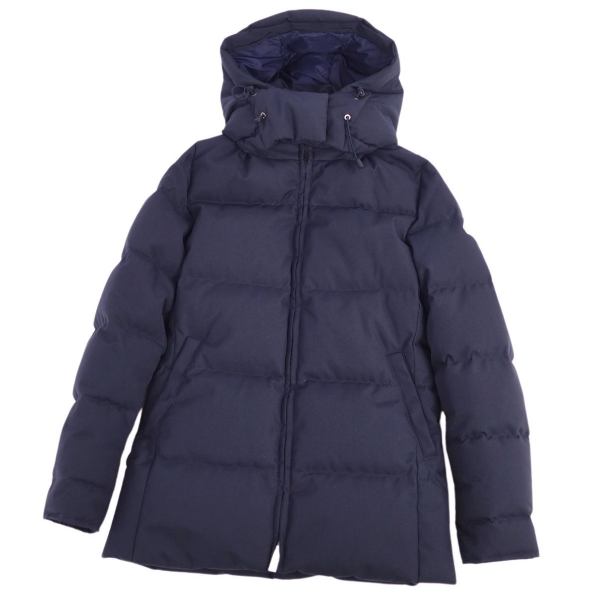 美品】PYRENEX フード付きダウンジャケット ネイビー