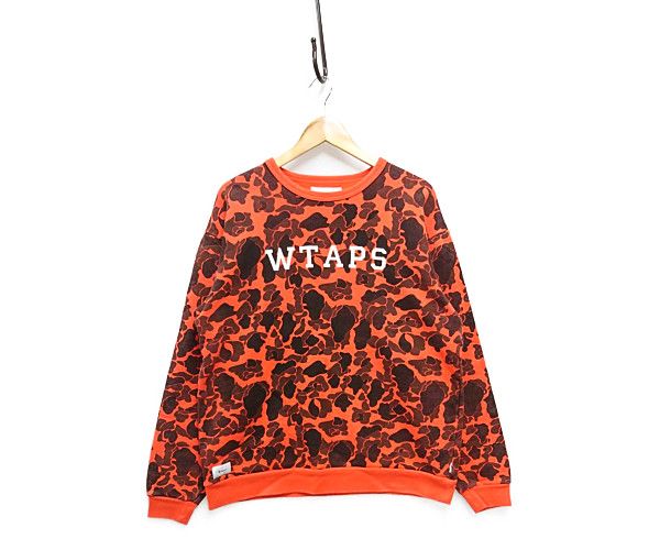 WTAPS ダブルタップス 18AW DESIGN CREW NECK COLLEGE SWEAT 迷彩柄 