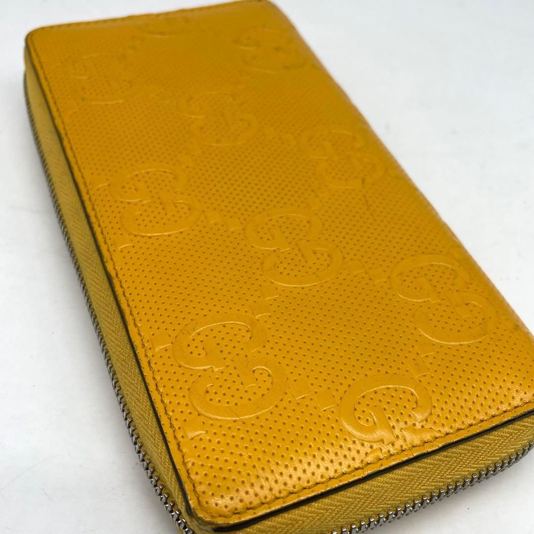 GUCCI グッチ 長財布 ロングウォレット ラウンドファスナー GGエンボス