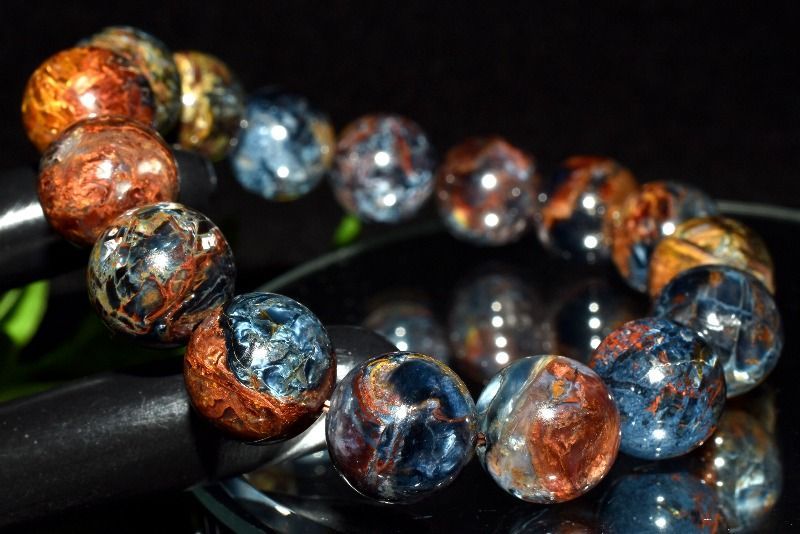 １点物 嵐の石 高品質 ピーターサイト 12.5mm ブレスレット パワーストーン 天然石 _MA8665