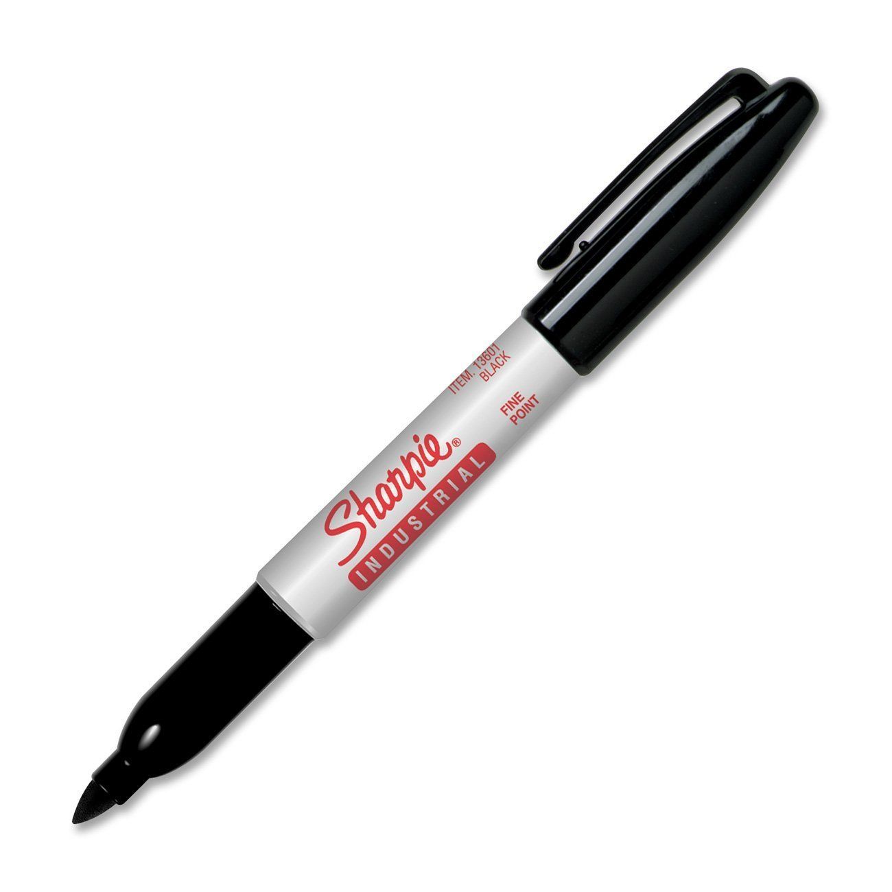 Sharpie 13601 Industrial Fine Point Permanentマーカー ブラック 12カウント Case of 12 Packs ブラック