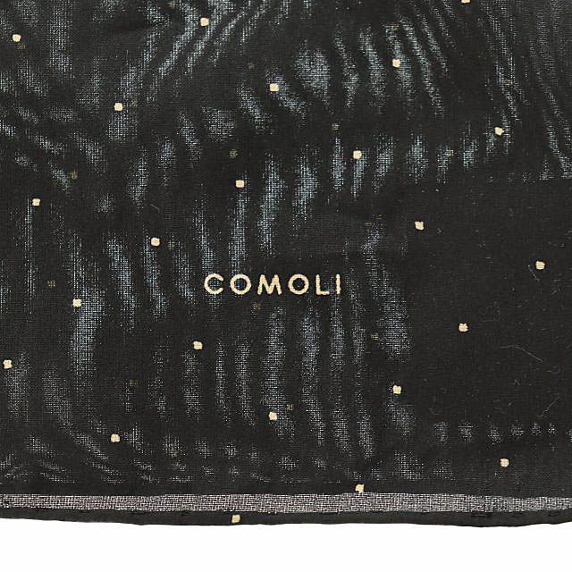 コモリ COMOLI 24AW シルク ドット スカーフ A03-07009 黒 ブラック