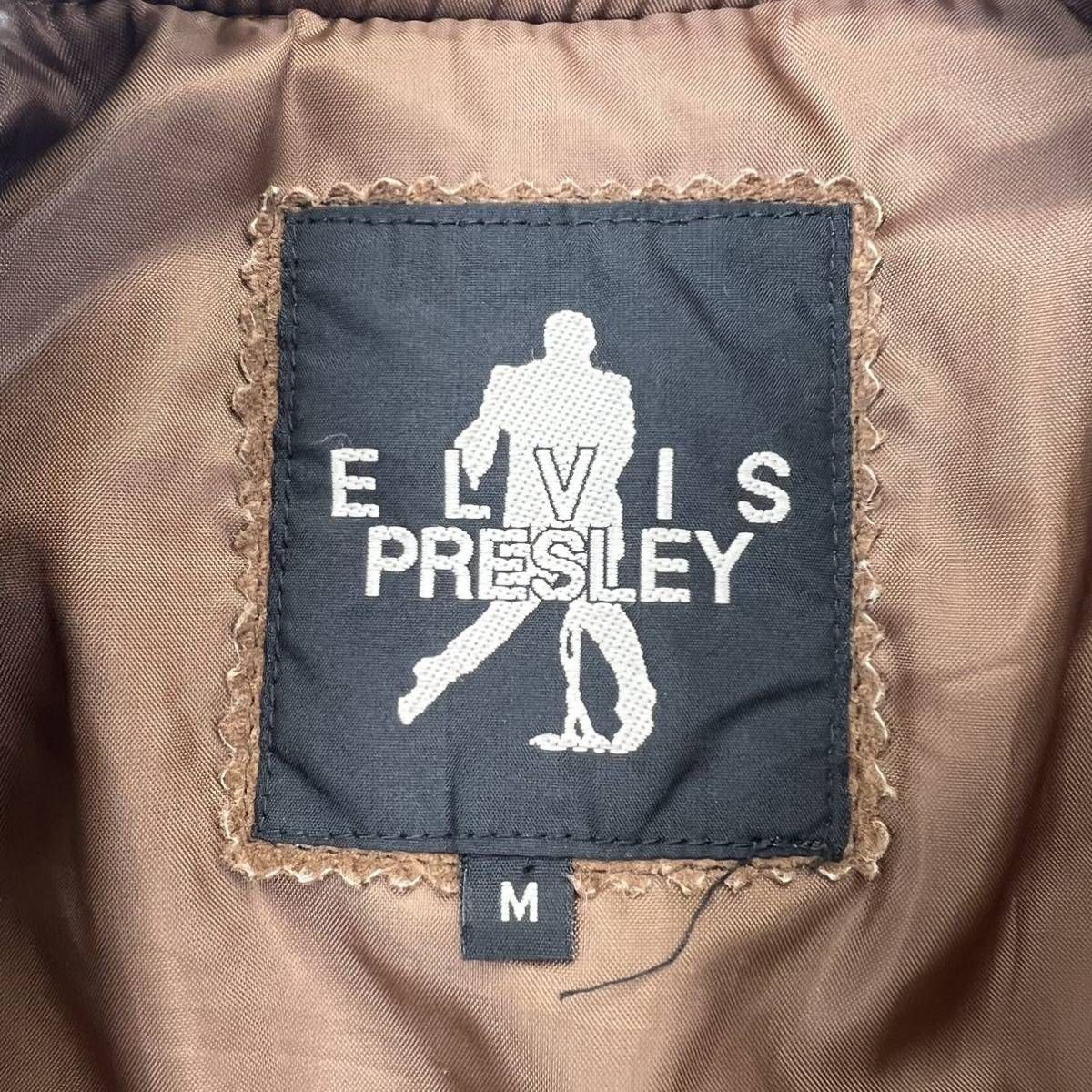 ELVIS PRESLEY ☆ ベーシック 渋い レザージャケット スエードジャケット レザー ブルゾン M 伝説 ロック 人気 エルビスプレスリー■BJ200 ELVIS PRESLEY ☆ ベーシック 渋い レザージャケット スエード