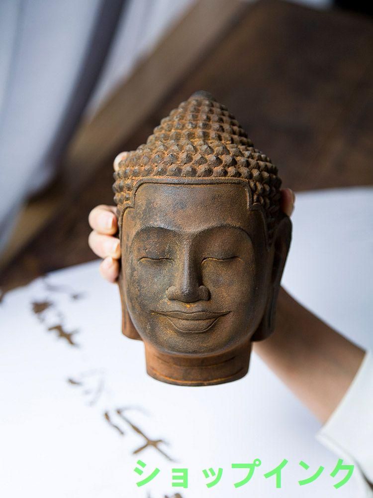 仏教美術 仏頭 装飾品 工芸品 美術品 置物 仏教美術 仏頭 装飾品 工芸品 美術品 置物 - メルカリ