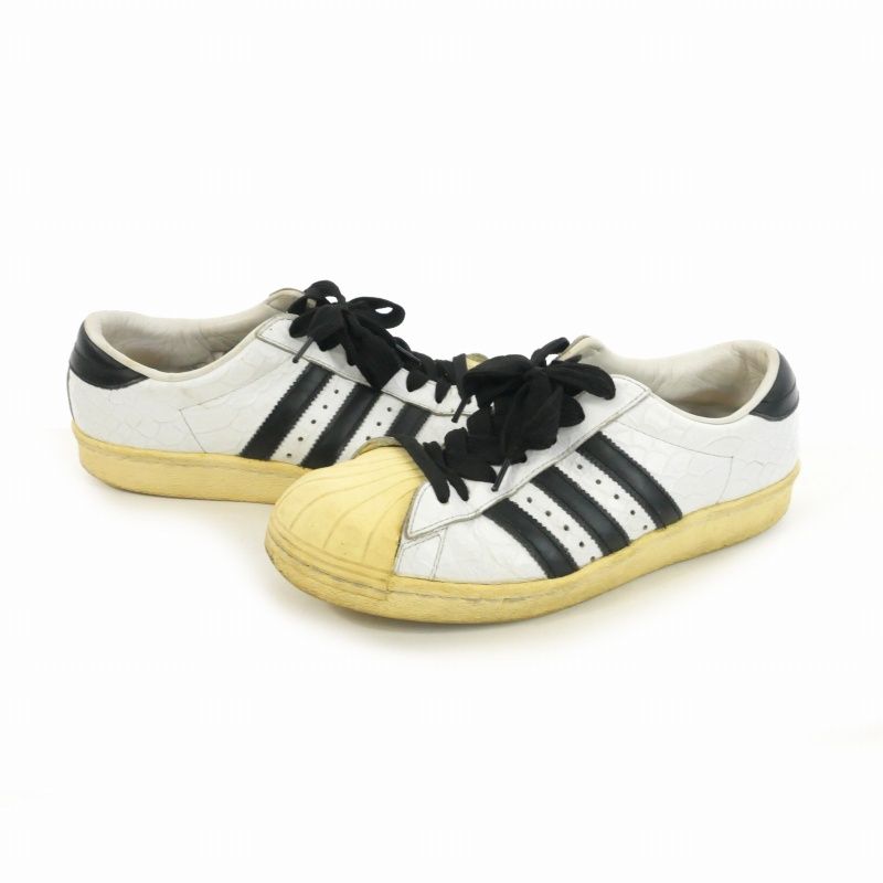 アディダス adidas ハイク HYKE SUPERSTAR スーパースター スニーカー 型押し US8.5 26.5 白 ホワイト B35756
