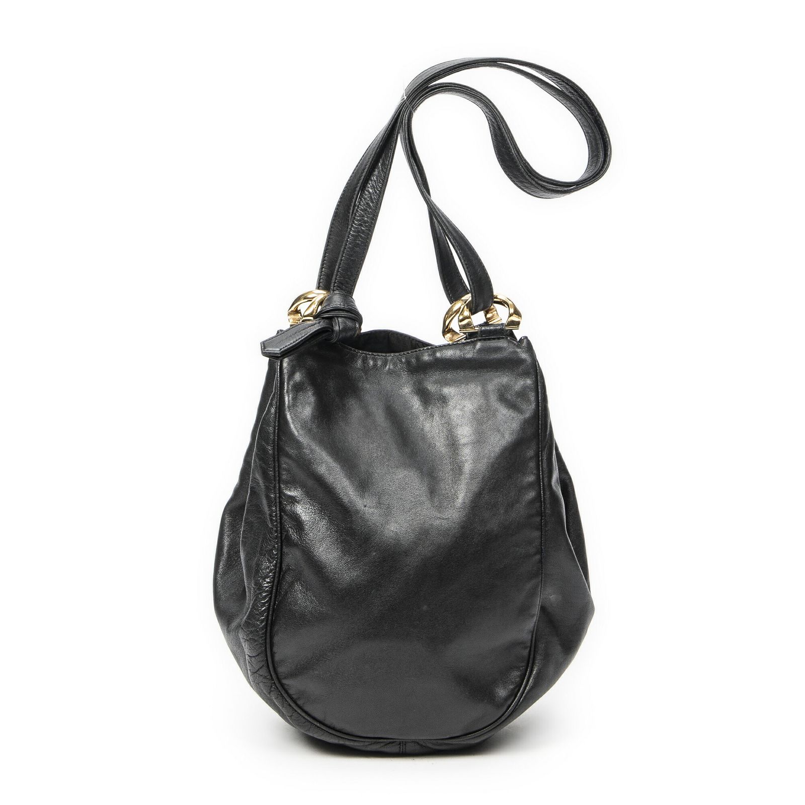 アナグラム ショルダートート黒ナッパレザーAB