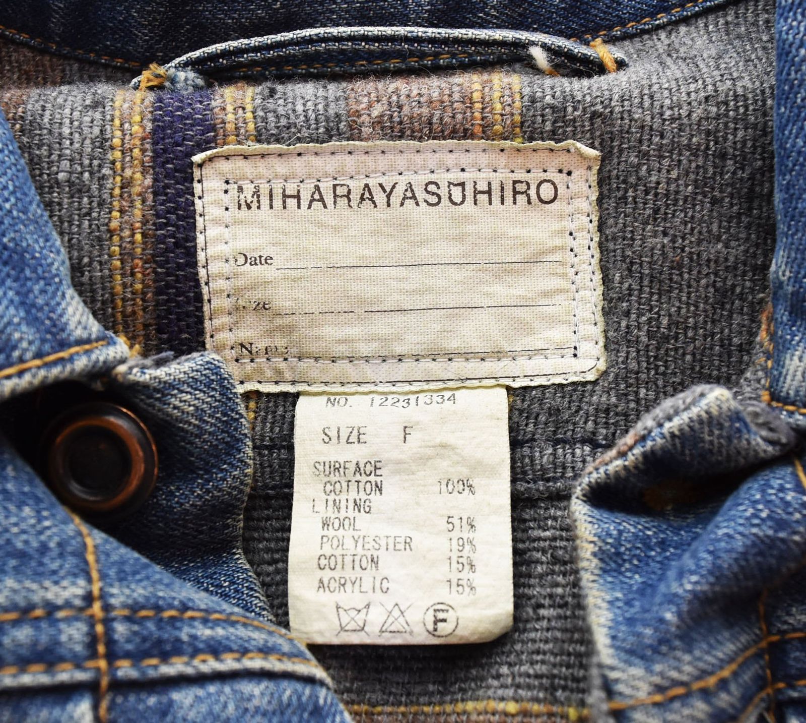 ミハラ ヤスヒロ MIHARAYASUHIRO DENIM DOCKING OVERALL デニム 