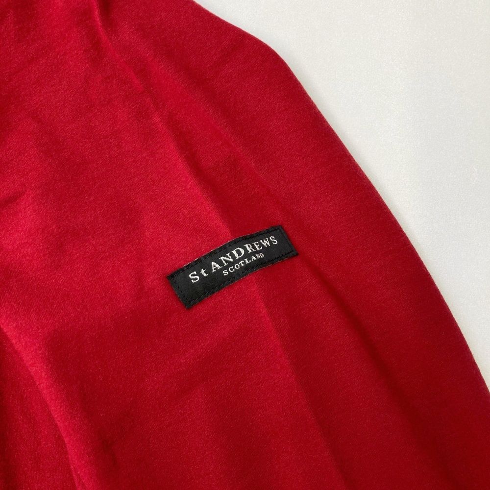 サイズ：LL ST ANDREWS セントアンドリュース 042-3266151/2024年モデル ハイネック 長袖Tシャツ  レッド系 [240101484225] ゴルフウェア メンズ ストスト サイズ：LL ST ANDREWS セントアンドリュース 042-3266151/2024