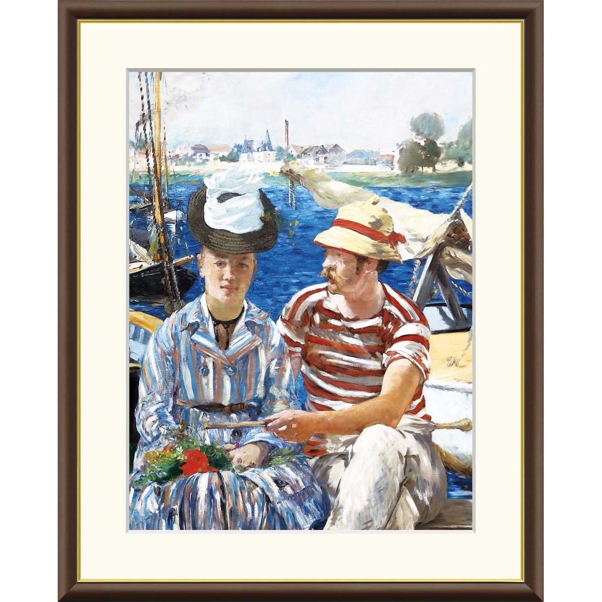 絵画 世界の名画 アルジャントゥイユ エドゥアール・マネ 額入り