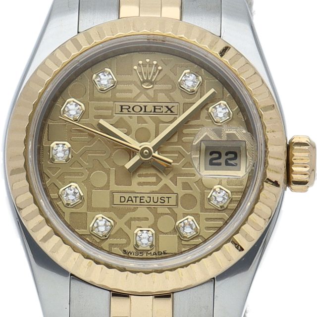 ロレックス ROLEX 179173G D番(2006年頃製造) シャンパンコンピュータ /ダイヤモンド レディース 腕時計