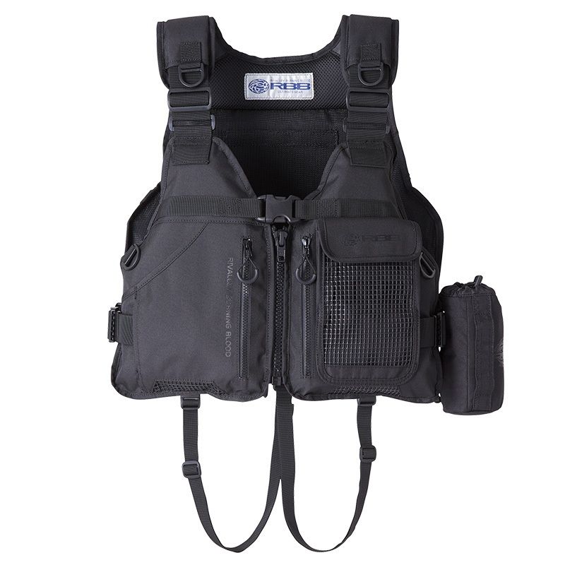 リバレイ RBB ロックショアショートベスト ブラック×ブラック フリー