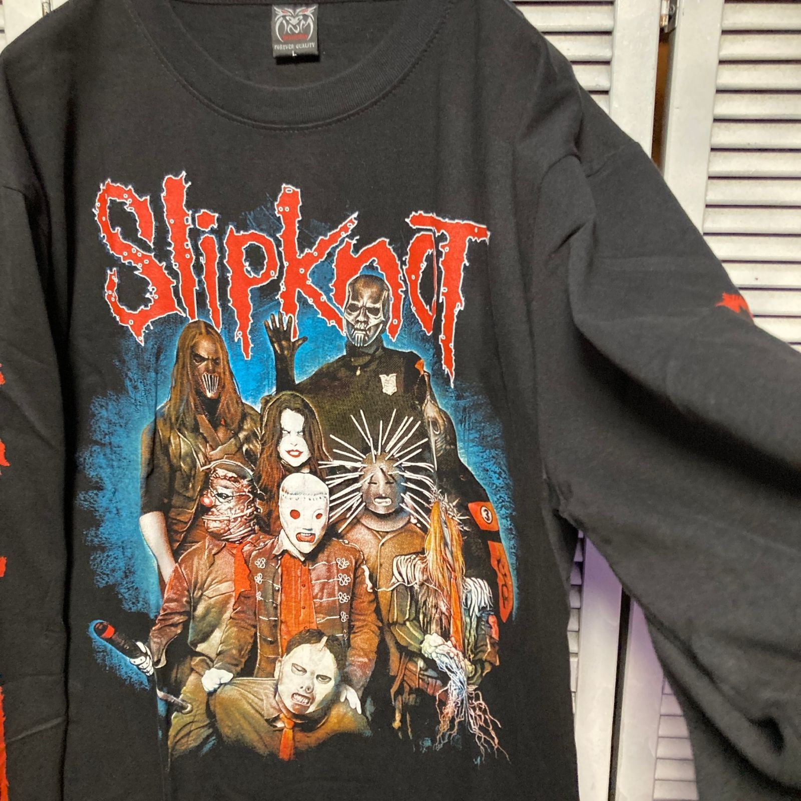 スリップノット Slipknot 黒 長袖 Tシャツ ロンT バンド ロング 