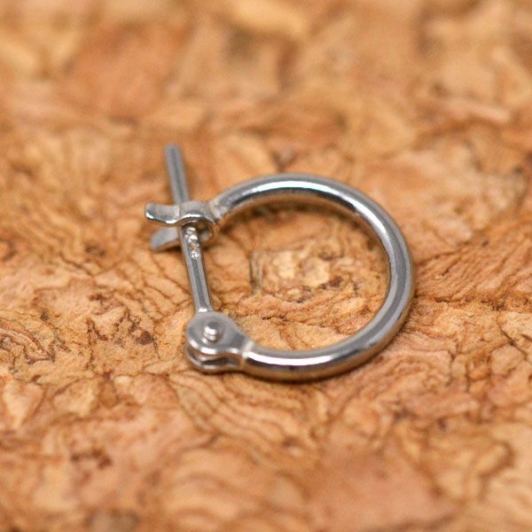 フープピアス 小さめ 片耳用 フープ プラチナ 900 pt900 パイプ