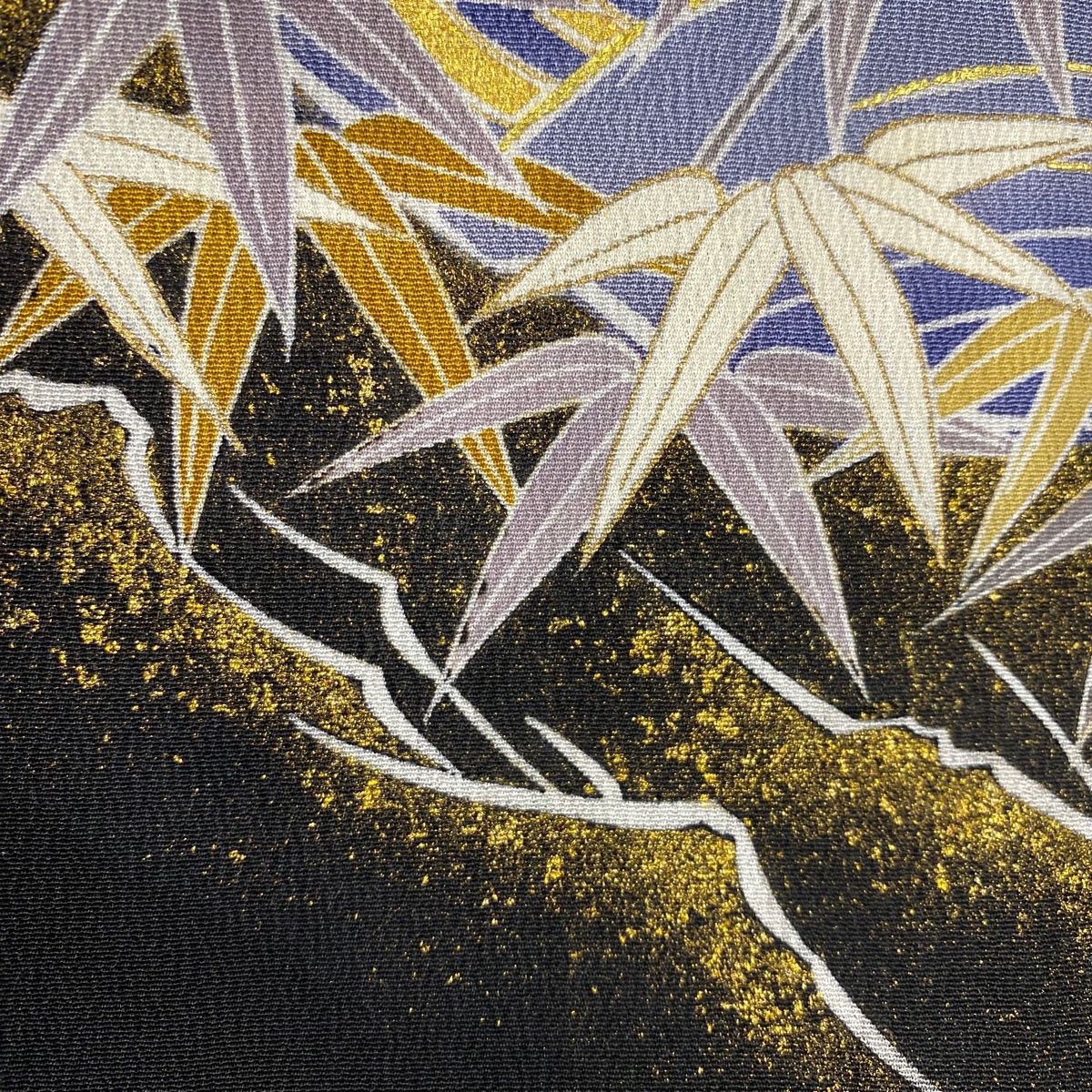 黒留袖 身丈153.5cm 裄丈62cm S 袷 千總 落款 松竹梅 波頭 金糸 箔 黒  