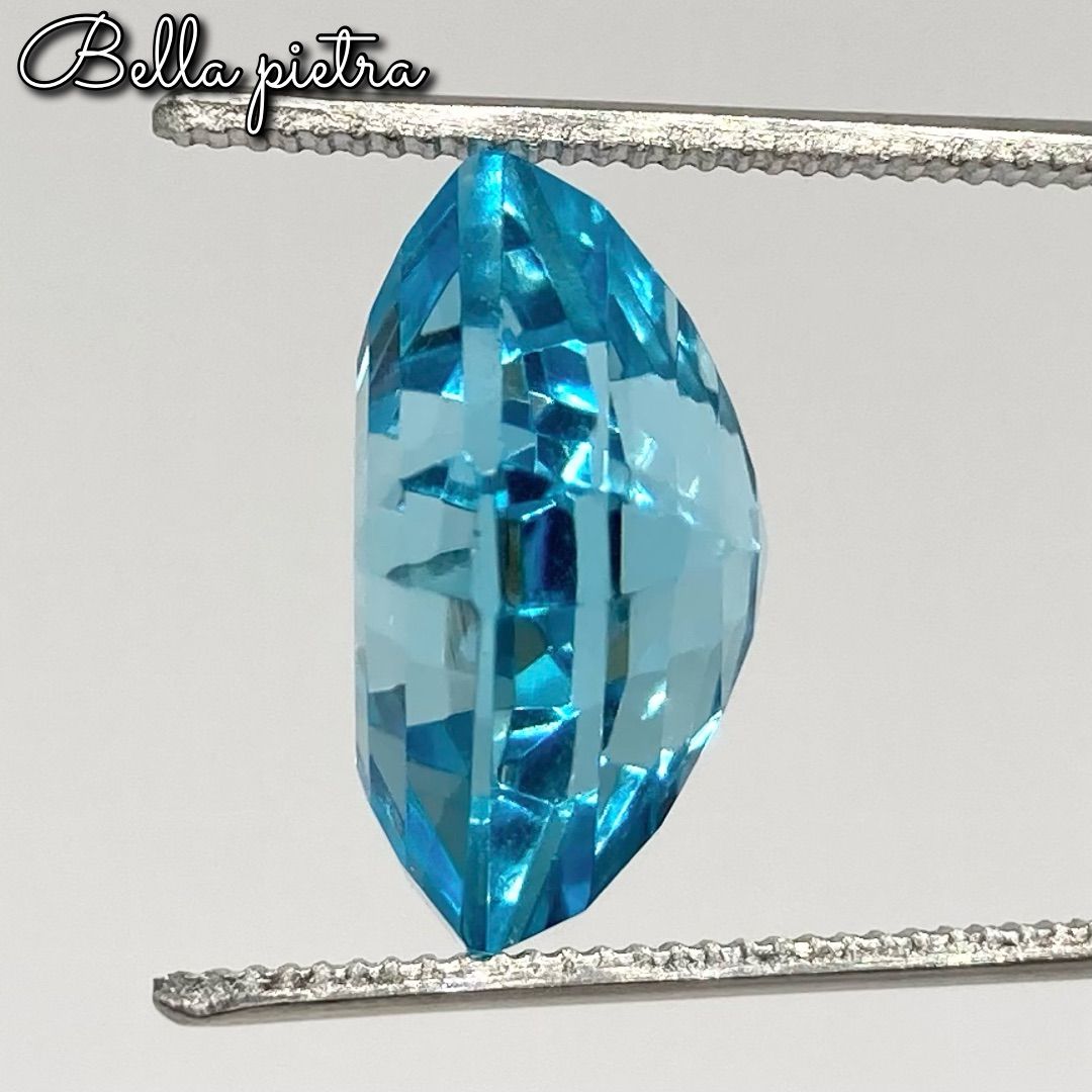天然アクアマリンルース 1.65ct:0563】非加熱 タンザニア産 藍玉