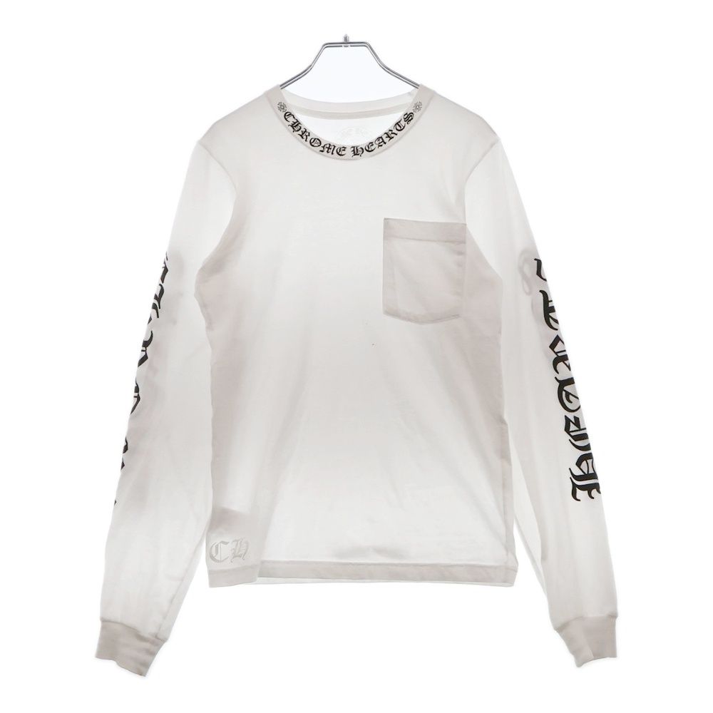 CHROME HEARTS 長袖カットソー ホワイト　ヴィンテージ　Lサイズ CHROME HEARTS クロムハーツ（原本無） Horseshoe L/S Tee