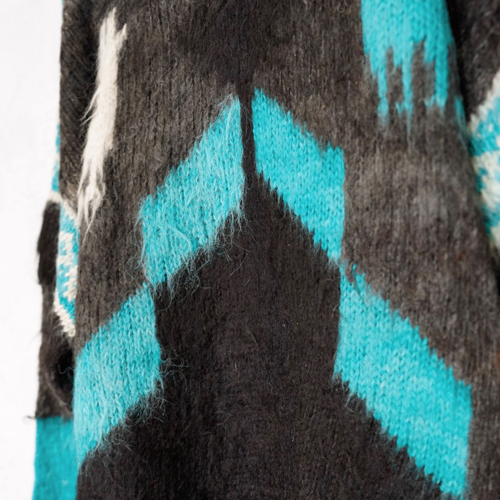 最終セール USA VINTAGE ANIMAL PATTERNED DESIGN MOHAIR KNIT|アメリカ古着アニマル柄デザインモヘアニット 送料無料！