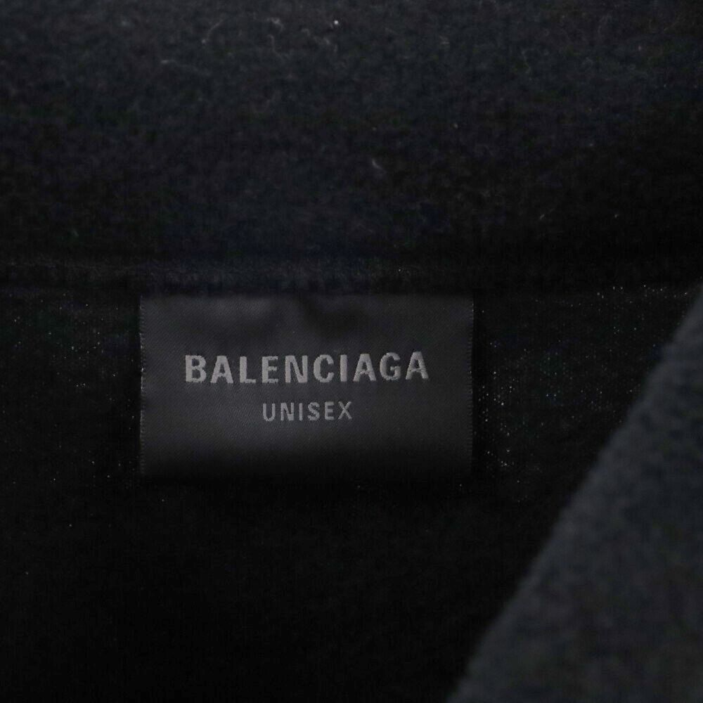 BALENCIAGA (バレンシアガ) 23AW ユニティ ロゴ モックネック フリーススウェットトレーナー ブラック 697975 TPVK5