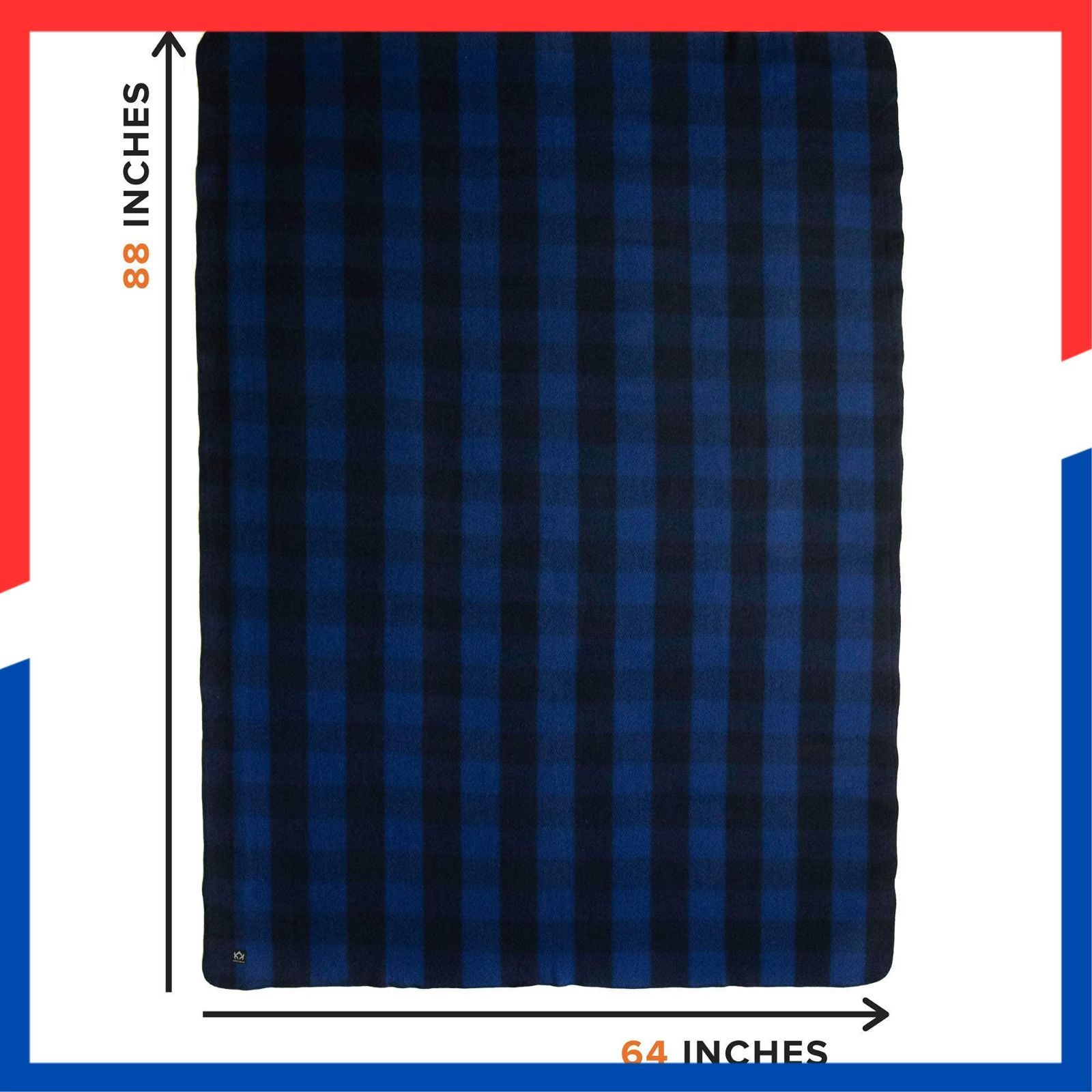 数量 Backwoods ウールブランケット - 4.5ポンド Arcturus 暖かい 厚手 洗濯 Lサイズ | キャンプ アウトドア サバイバル-緊急キットに最適 ブルーバッファロー