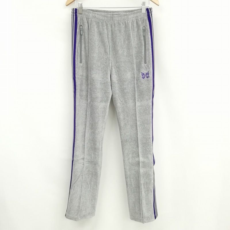 ニードルス ニードルズ Needles KP227 Narrow Track Pant Velour 22SS ベロア ナロー トラック パンツ S  グレー パープル - メルカリ