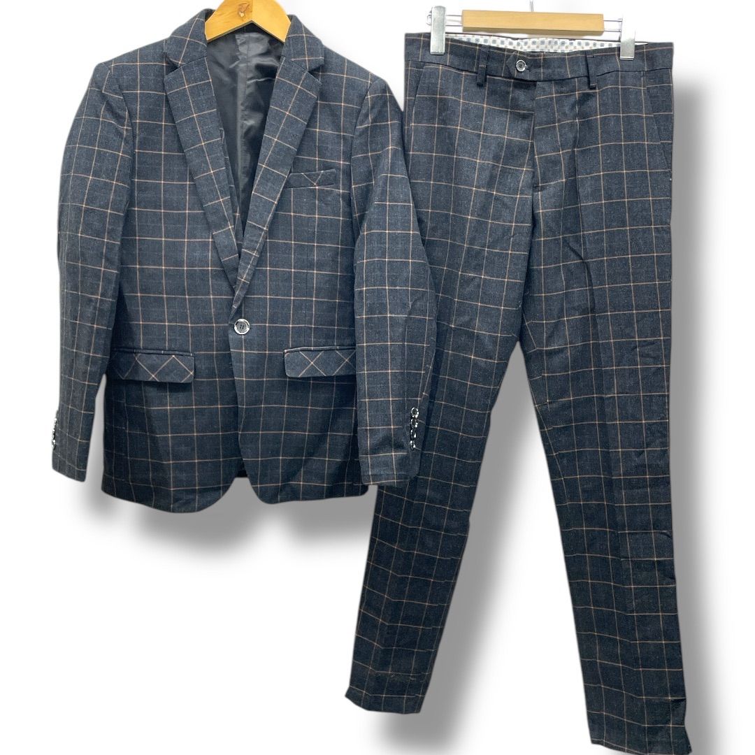 未使用級】Sサイズ 3ピース セットアップスーツ ペンチェック 黄色