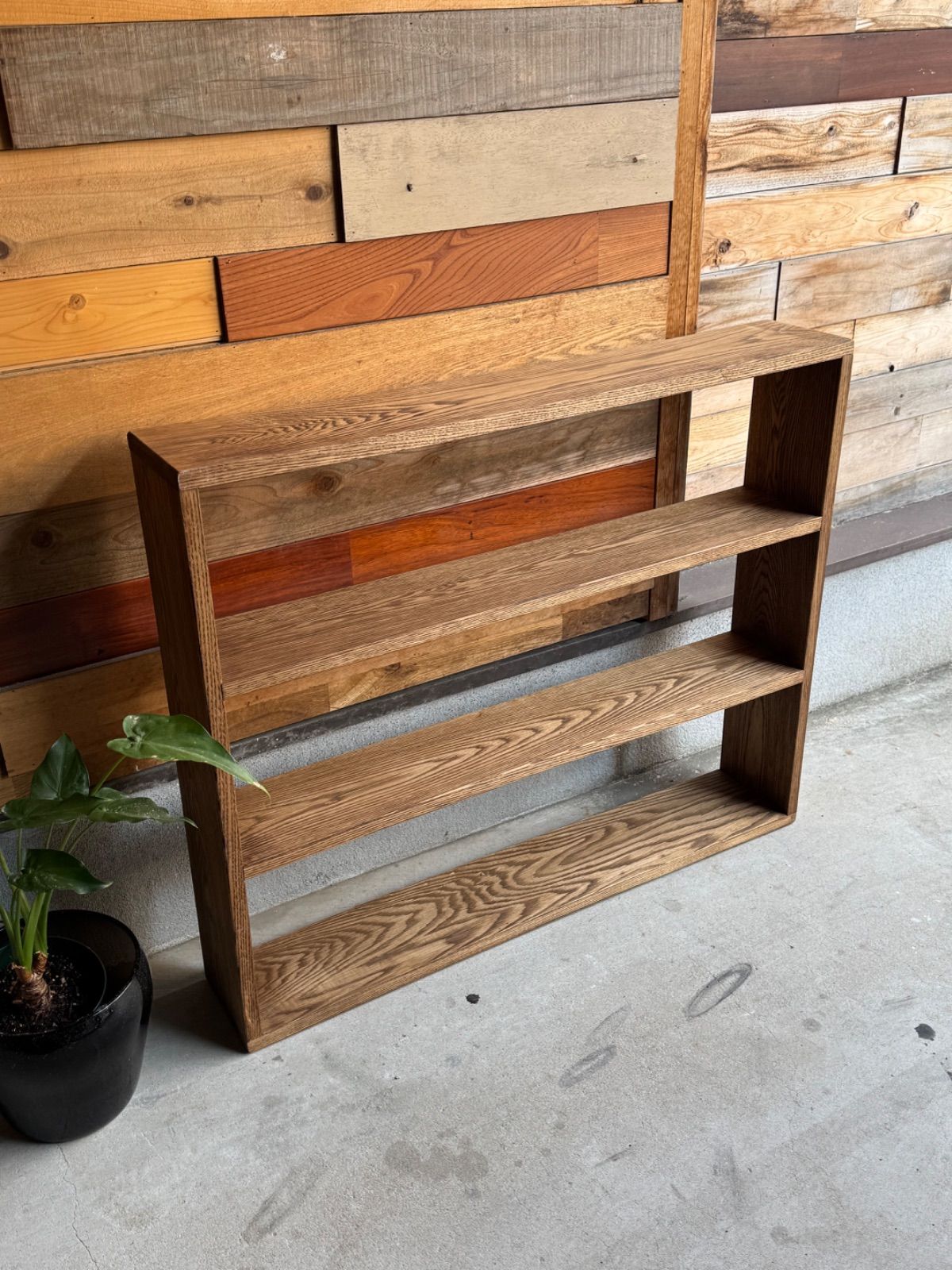 タモ無垢材の棚 スリムLサイズ