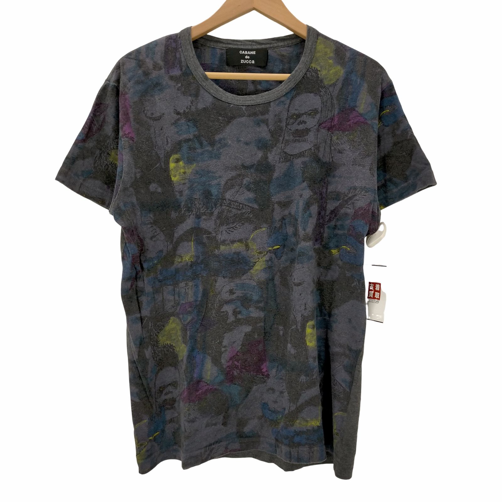 カバンドズッカ CABANE de ZUCCa S/S 総柄プリントTシャツ レディース 