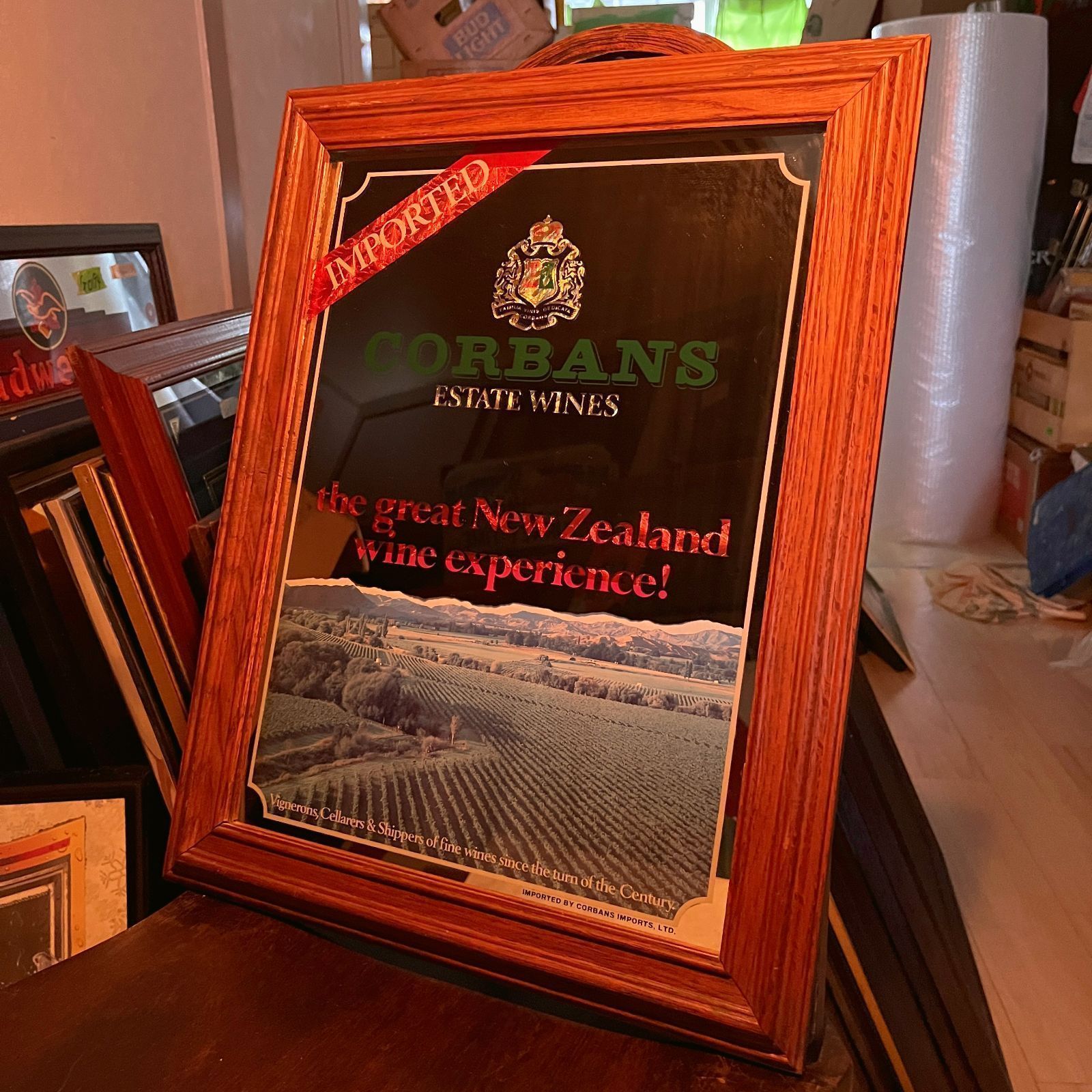 【パブミラー】 " CORBANS ESTATE WINES (コーバンズエステートワイン) Pub Mirror " Bar Mirror