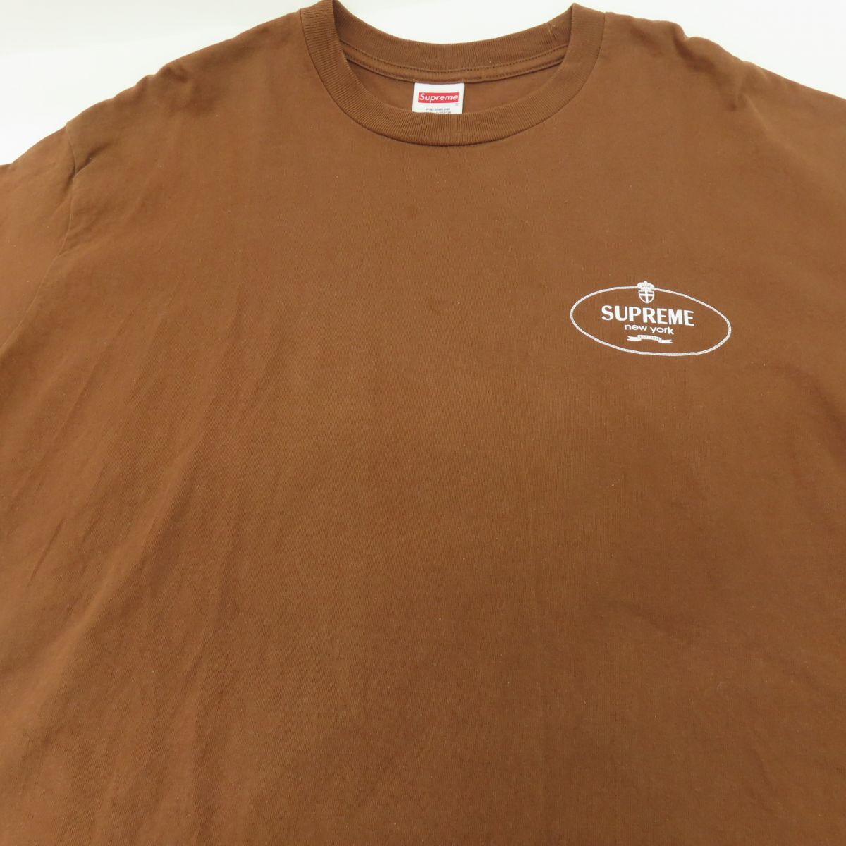 Supreme Crest Tee ブラウン XLサイズ Tシャツ