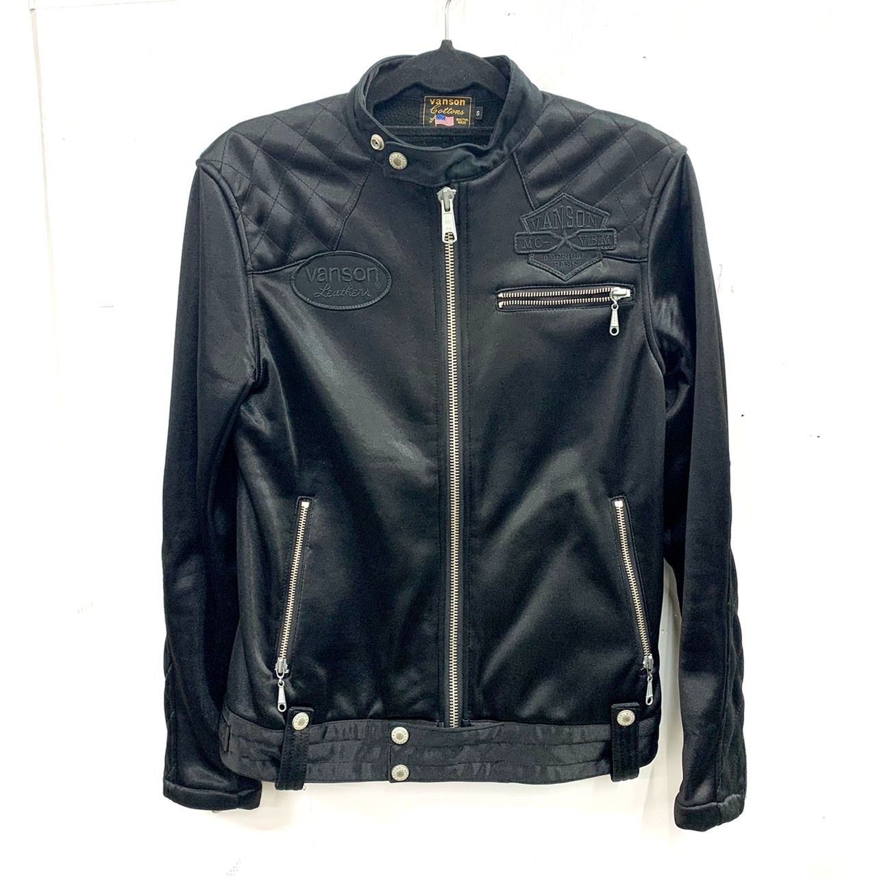 h58762 Vanson バンソン ライダース ジャケット ブラック メンズ S