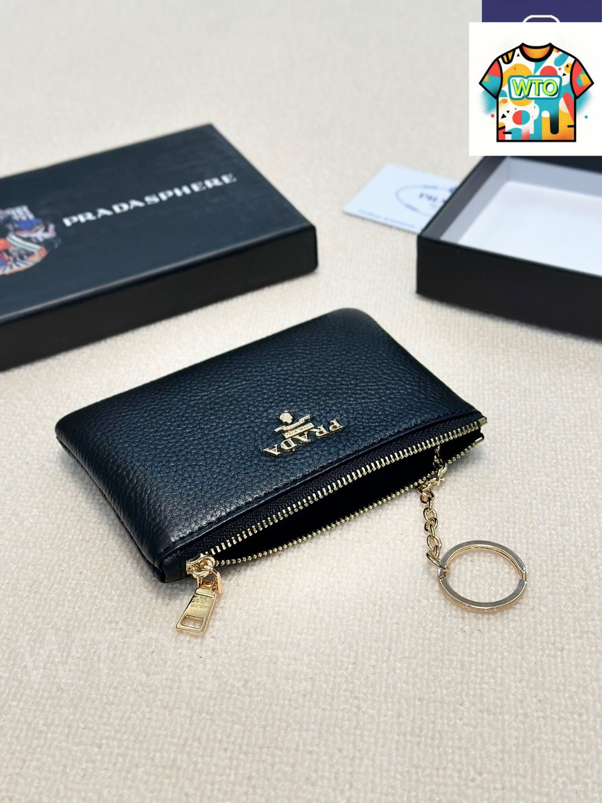 今日WTO】Prada プラダ コインケースシリーズ 牛皮を採用する