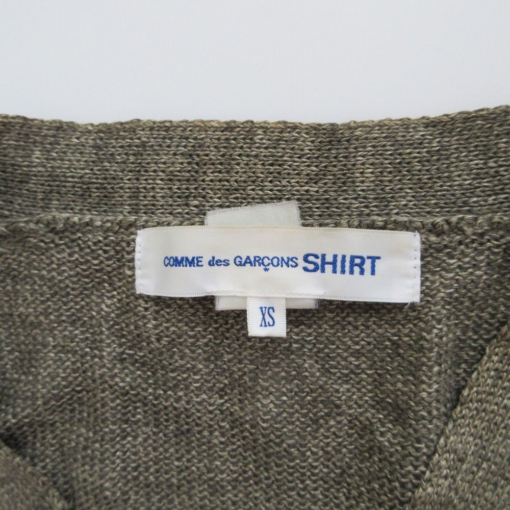 【極美品】COMME des GARCONS SHIRT　リネンカーディガン　M 極美品】COMME des GARCONS SHIRT リネンカーディガン M