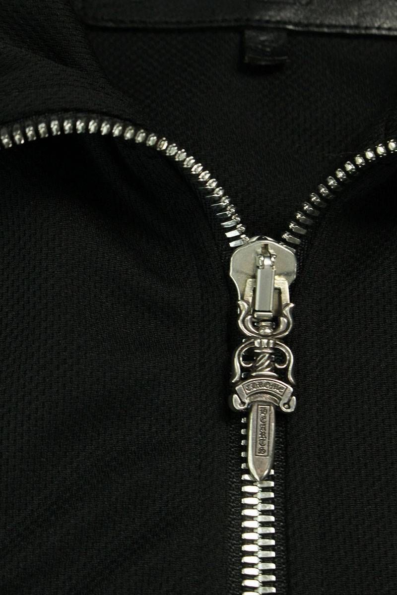 クロムハーツ TRACK JACKET/トラックジャケット レザー切替カシミヤ混