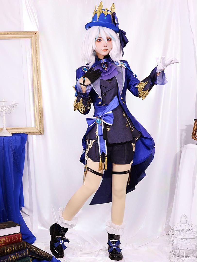 原神 黑 芙 洛斯 Focalor cosplay 水神 人気 コスプレ 可愛いデ文化祭 仮装 変装 可愛い ファッション ハロウィン クリスマス 文化祭 学園祭