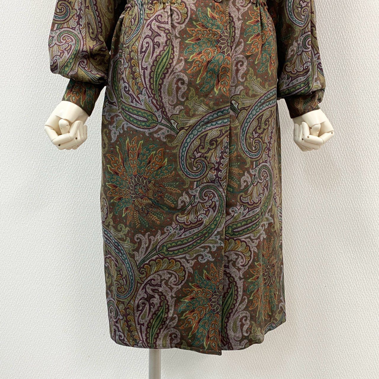 エトロ ワンピース　44号 54g10 《美品》 ETRO エトロ ペイズリープリント レトロシャツ
