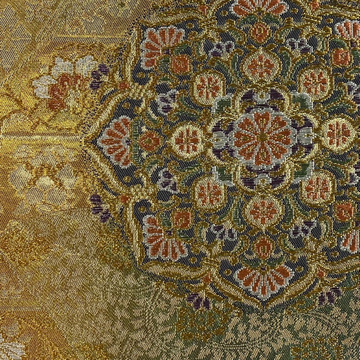 SO-418 袋帯 六通 正絹 壁画 象形文字 オーロラ箔 金糸 逸品 袋帯 秀品 華文 箔 金糸 金色 六通 正絹 【中古】 - メルカリ