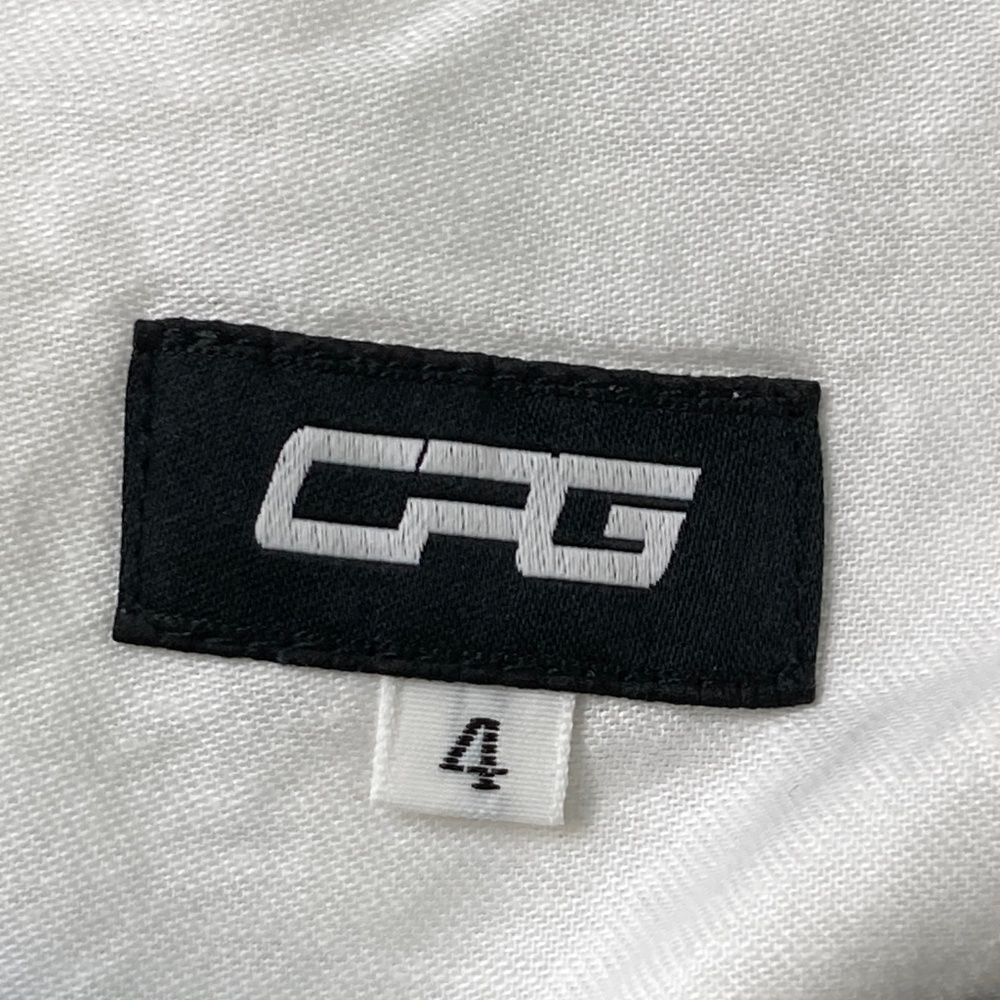 サイズ：4 CPG GOLF シーピージーゴルフ  ストレッチパンツ ロゴ総柄 ホワイト系 [240101453284] ゴルフウェア メンズ ストスト サイズ：4 CPG GOLF シーピージーゴルフ ストレッチパンツ ロゴ