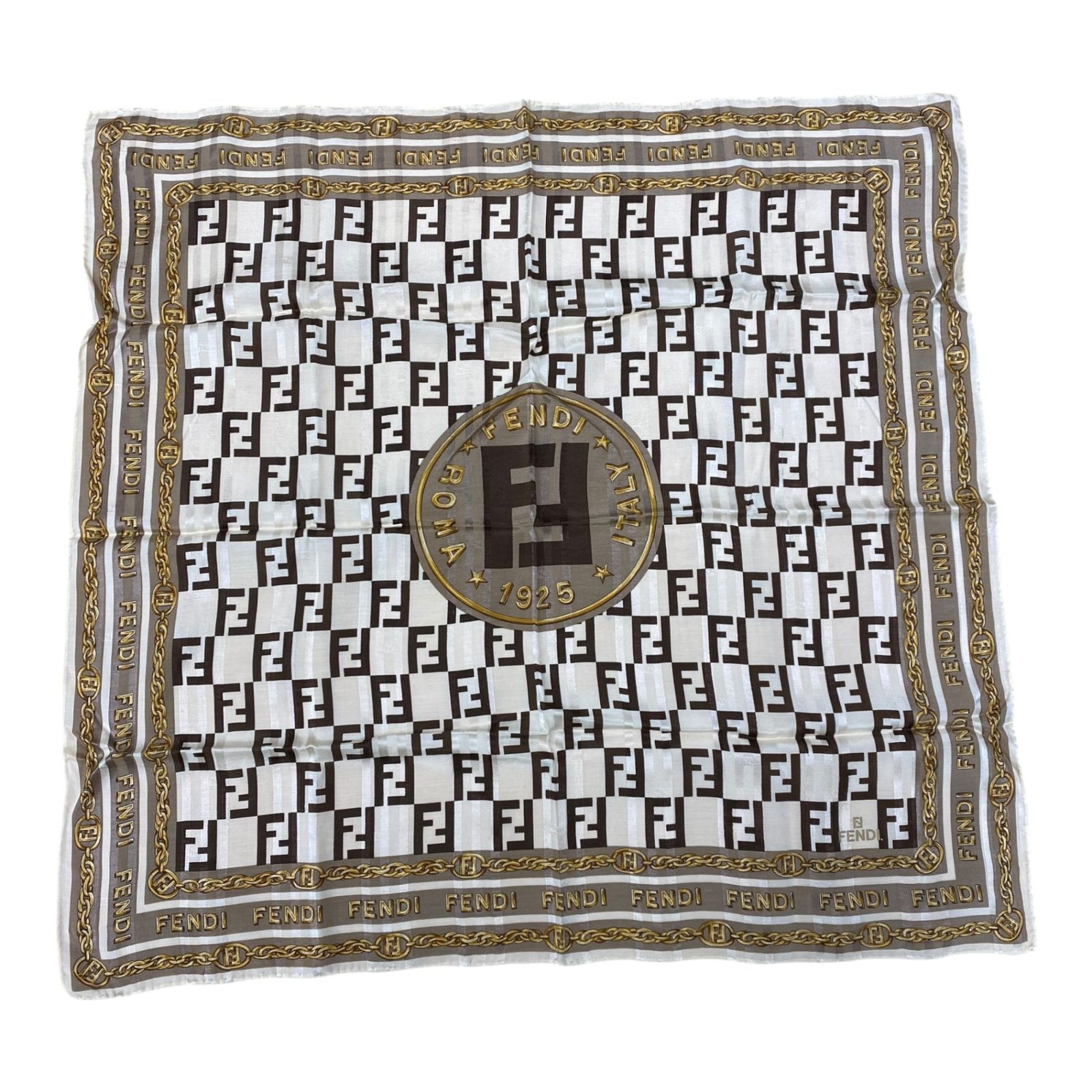 中古品】FENDI フェンディ スカーフ 2点セット ベージュ レディース 