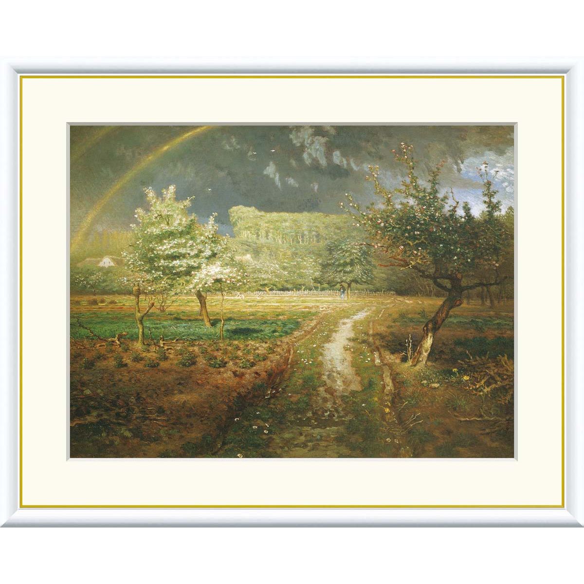 絵画 世界の名画 春 ジャン＝フランソワ・ミレー 額入り インテリア