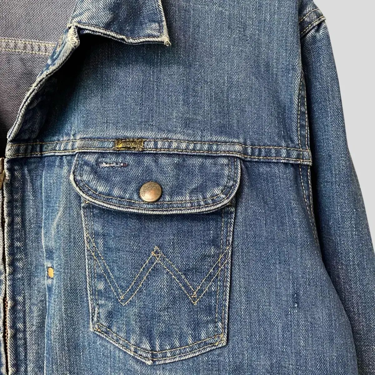 70s【USA製】ラングラー＊24MJZデニムジャケット#271 レディース 古着 70s USA製 Wrangler 24MJZ フロント ジップ