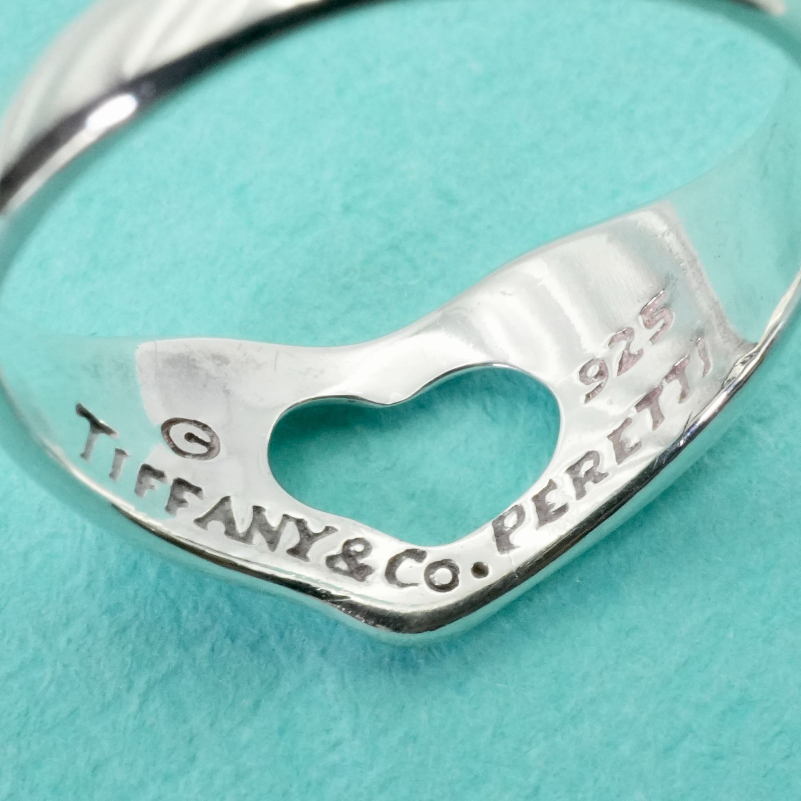 極美品 ティファニー リング シルバー オープンハート 12号 Tiffany 本日最終【極美品】ティファニー オープンハートリング 12号