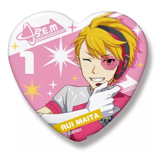 中古】バッジ・ピンズ(キャラクター) 舞田類 ハート缶バッジ