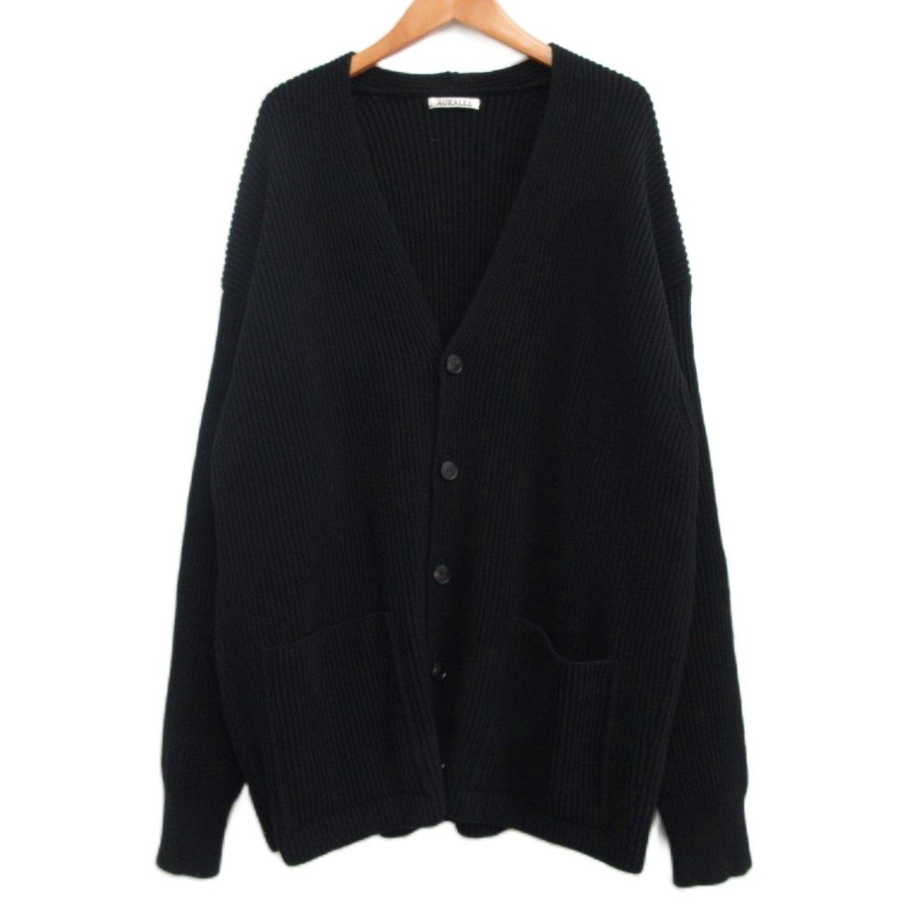 オーラリー AURALEE 極美品 22AW SUPER FINE WOOL RIB KNIT BIG