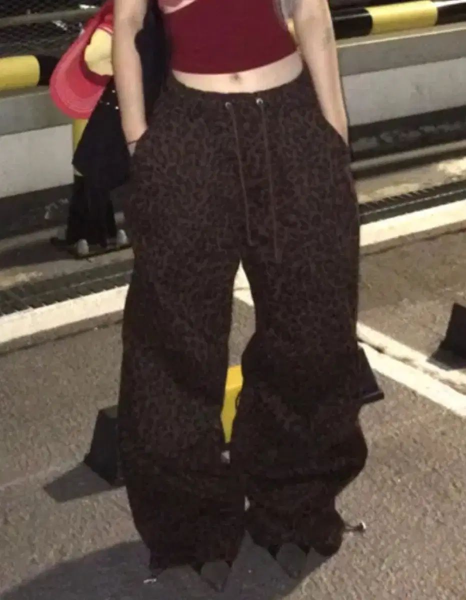 レオパード ワイド ジョガー パンツ